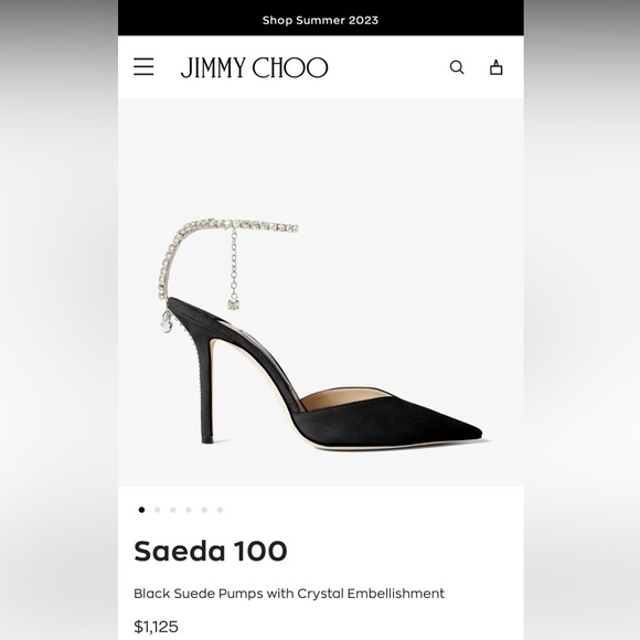 NWT Jimmy Choo Black Suede heels - Picture 1 of 7
